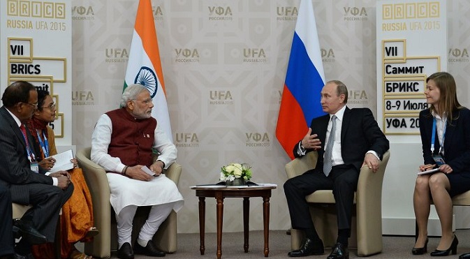 Modi specially thanked Putin for initiating the process of India becoming a full member of the SCO. Source: BRICS2015.ru